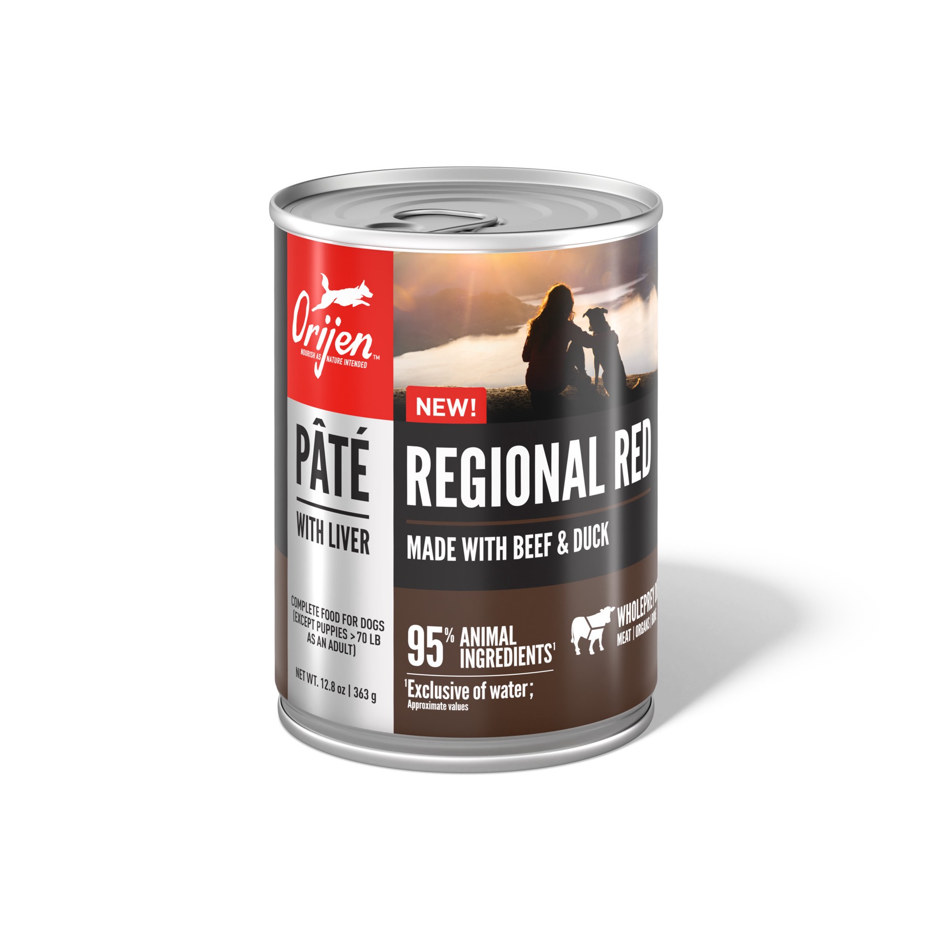 slide 1 of 2, ORIJEN Pate Wet Dog Regional Red Pate with Liver 12.8oz, case of 12 cans, 12.8 oz