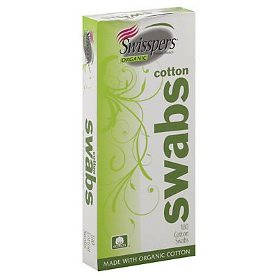 slide 1 of 6, Swisspers Organic Essentials Cotton Swabs, 180 ct