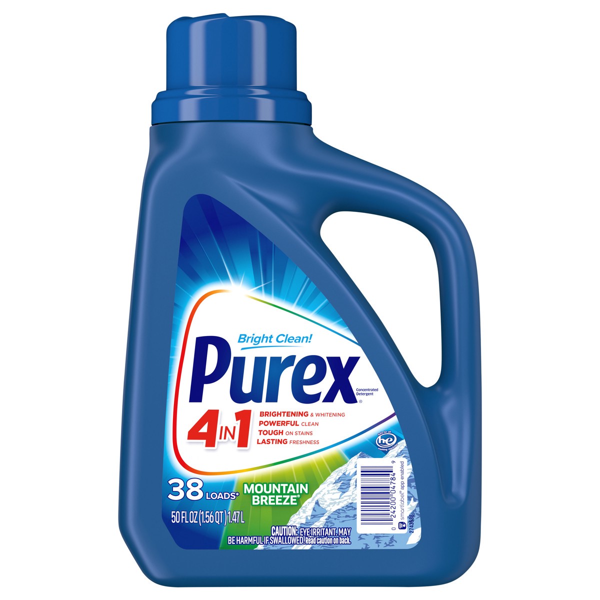 slide 1 of 3, Purex Liquid Laundry Detergent, Mountain Breeze, 50 Fluid Ounces, 38 Loads, 50 fl oz