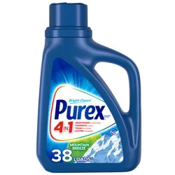 Purex Liquid Laundry Detergent, Fresh Mountain Breeze, 32 Loads