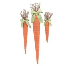 Hanging Jute Carrot Set of 3