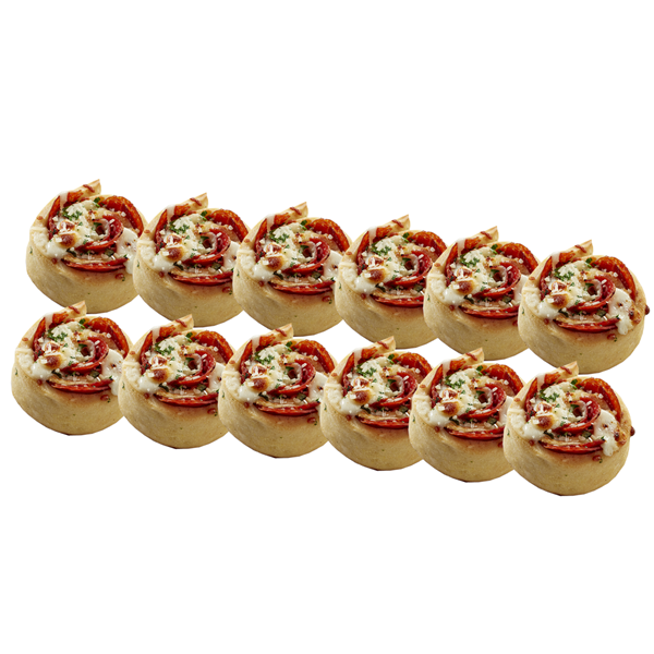 slide 1 of 1, Hy-Vee Pepperoni Pinwheel (12 Ct) Serving = 1 Each (Serves 12), 30 oz