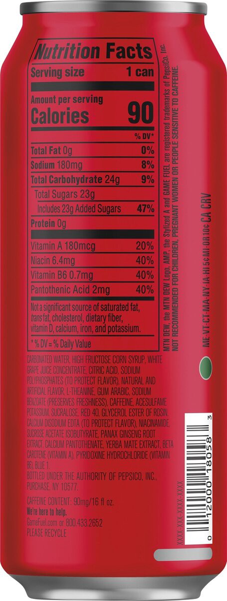 slide 4 of 4, Mountain Dew Sparkling Juice Beverage, 16 fl oz