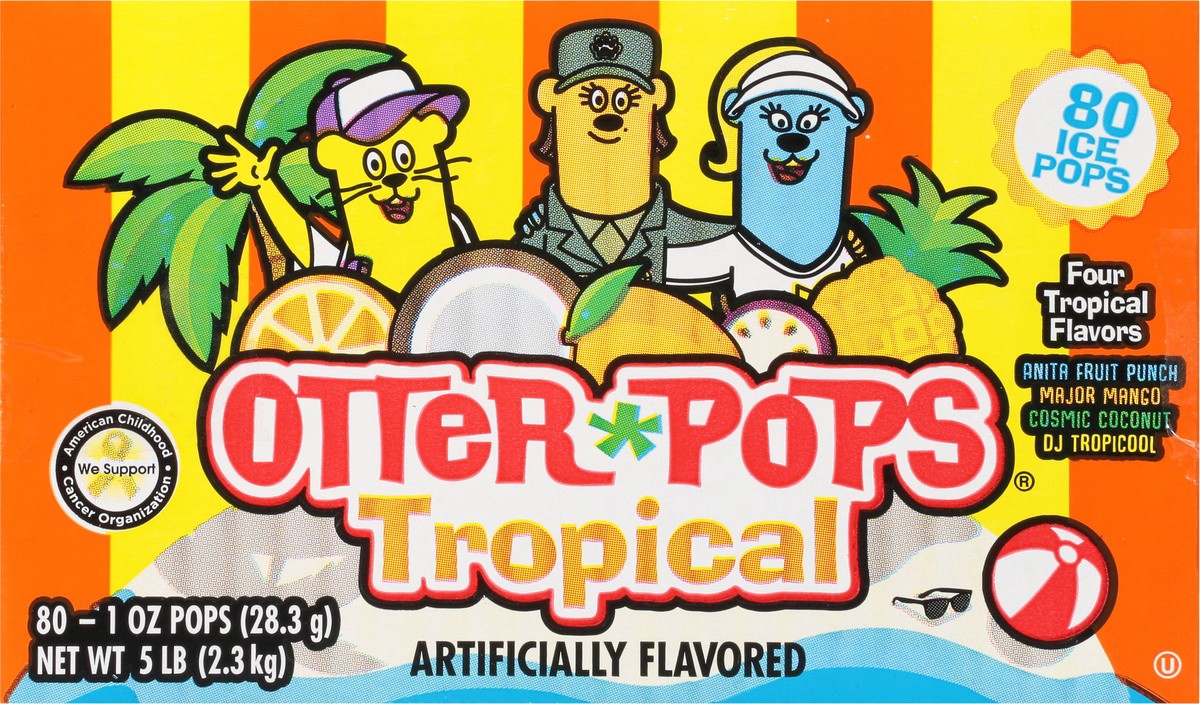 slide 8 of 9, Otter Pops Tropical Freeze Bars, 80 ct; 1 oz