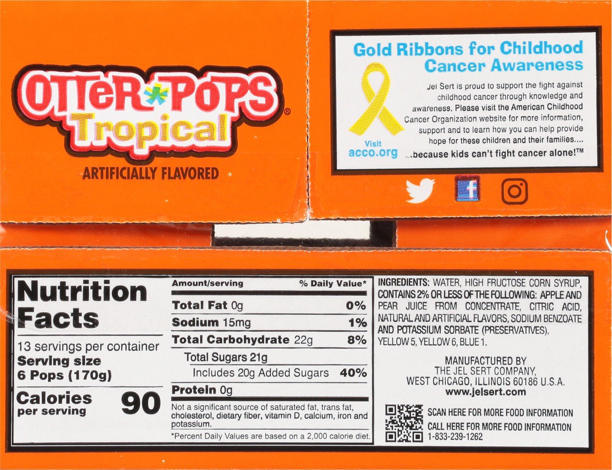 slide 2 of 9, Otter Pops Tropical Freeze Bars, 80 ct; 1 oz