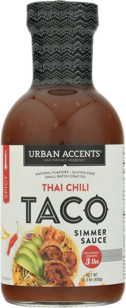 slide 8 of 9, Urban Accents Taco Thai Chili Simmer Sauce 14.3 oz, 14.3 oz