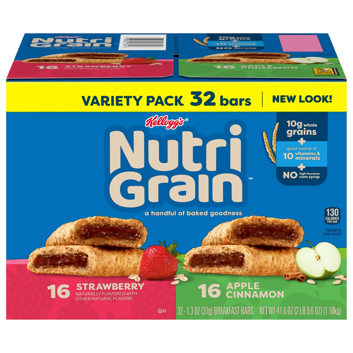 slide 1 of 5, Nutrigrain Nutri-Grain Breakfast Bars Variety Pack, 32 ct