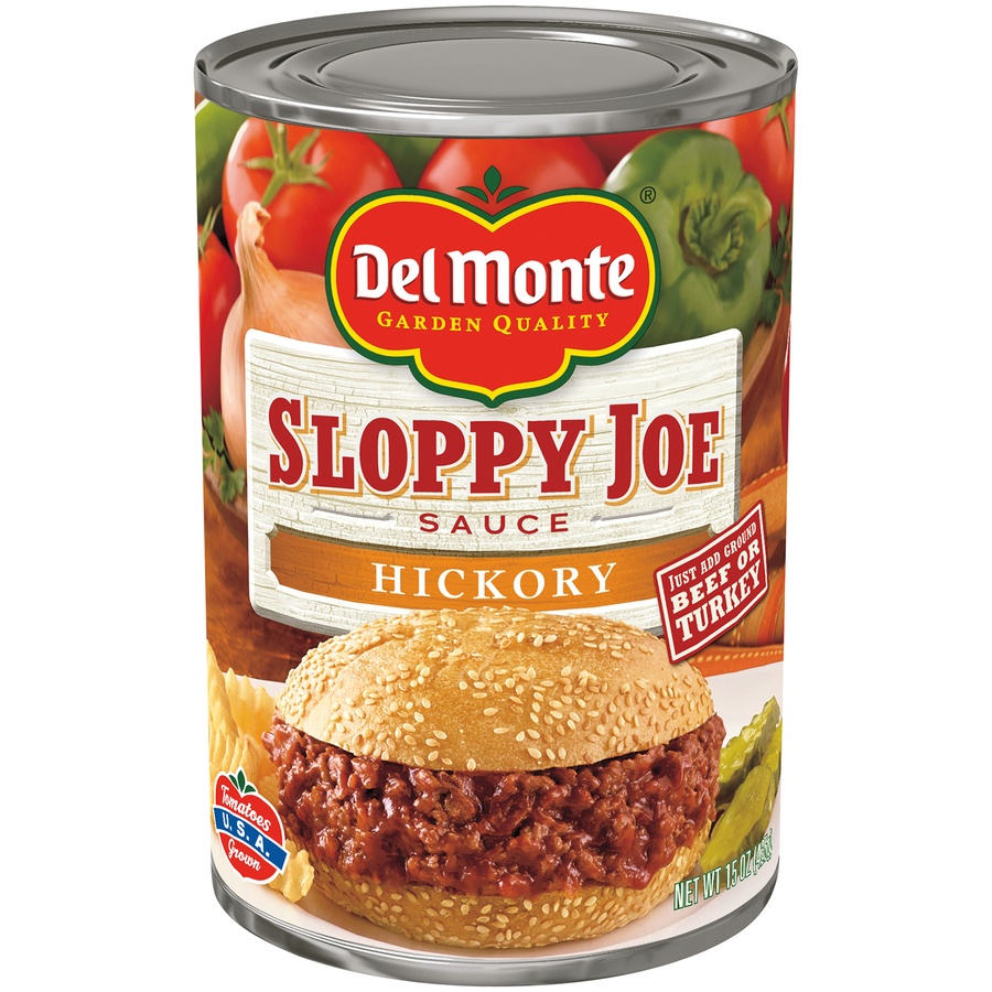 slide 1 of 1, Del Monte Hickory Sloppy Joe Sauce, 15 oz