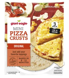 Giant Eagle Mini Pizza Crusts, Original, 3 Pack