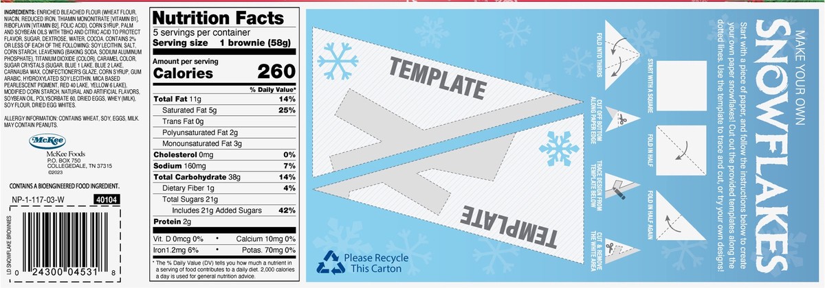 slide 13 of 13, Little Debbie Snack Cakes, Little Debbie Family Pack Snowflake Brownies, 5 ct