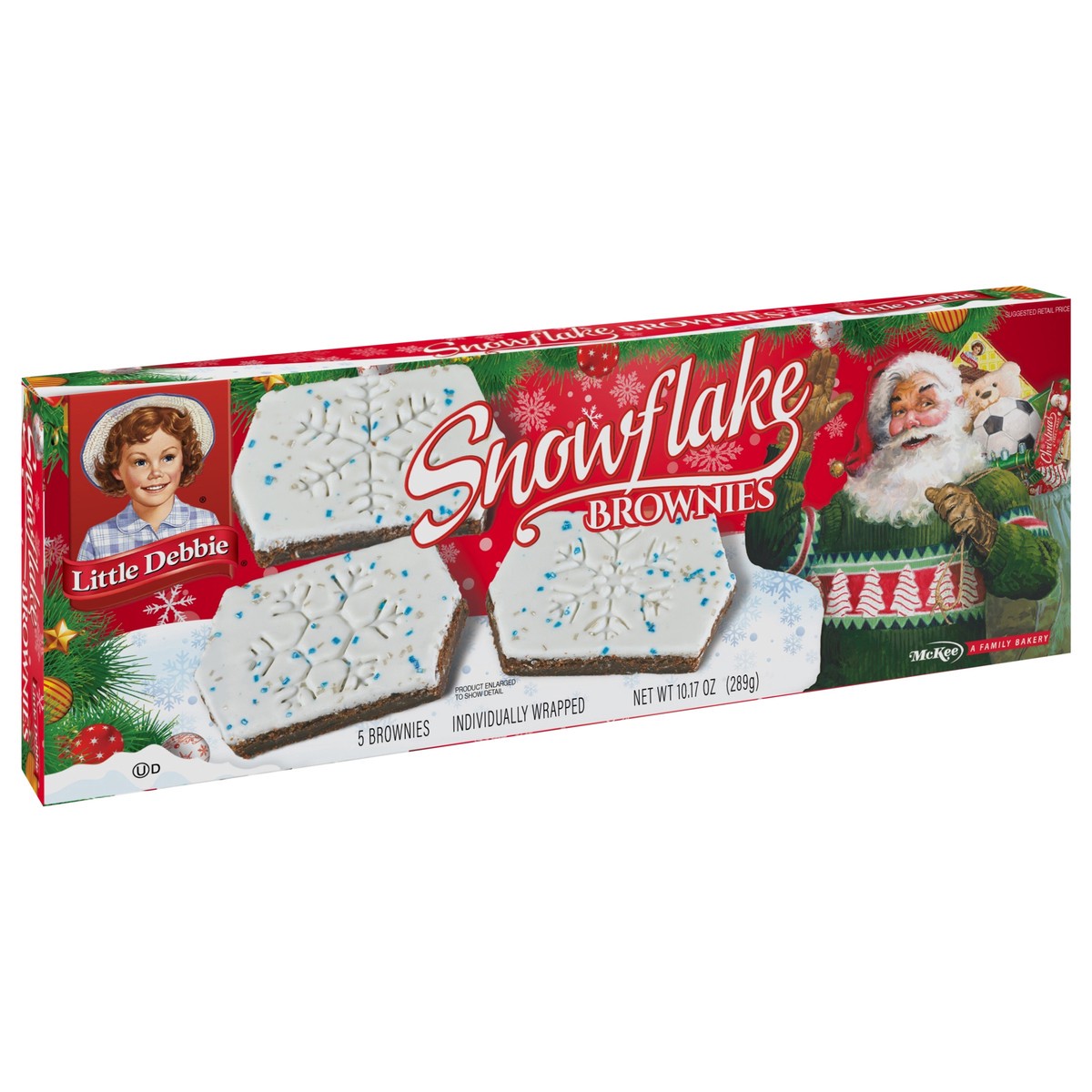 slide 7 of 13, Little Debbie Snack Cakes, Little Debbie Family Pack Snowflake Brownies, 5 ct