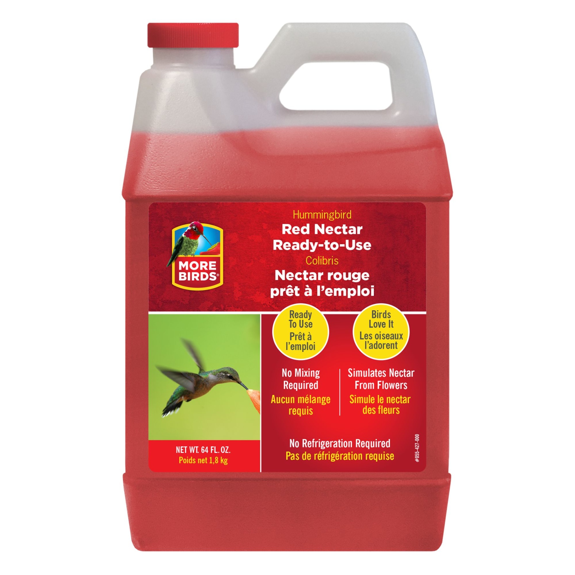 slide 1 of 1, More Birds Ready-to-Use Hummingbird Nectar - Red, 64 oz