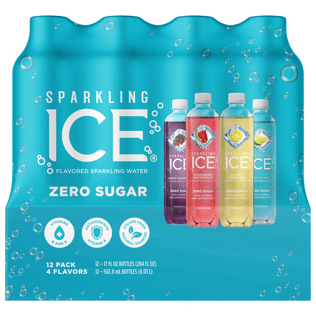 slide 1 of 7, Sparkling Ice Blue Variety Pack, 17 fl oz Bottles (Pack of 12), 12 ct
