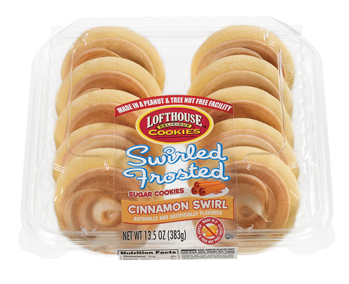 slide 1 of 1, Lofthouse Cinnamon Swirled Frosted Sugar Cookies, 10 ct