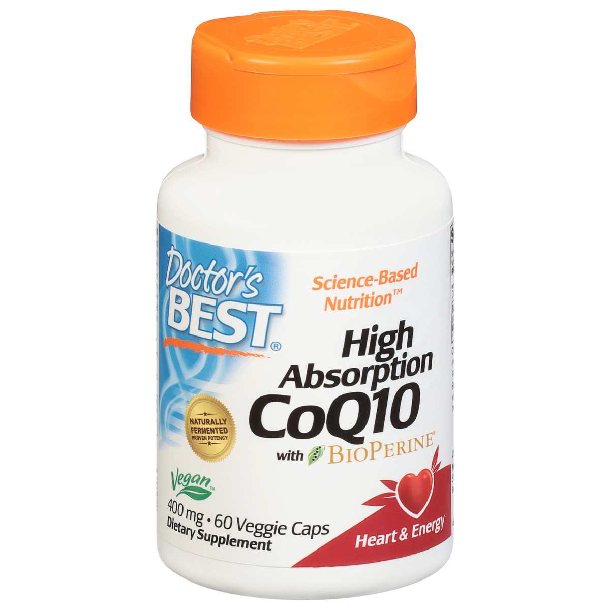 slide 10 of 10, Doctor's Best High Absorption 400 mg CoQ10 with BioPerine 60 Veggie Caps, 60 ct