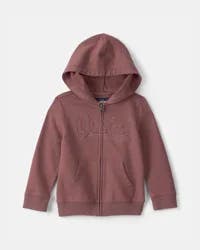 OshKosh Toddler Logo Zip-Up Hoodie - Brown 5T