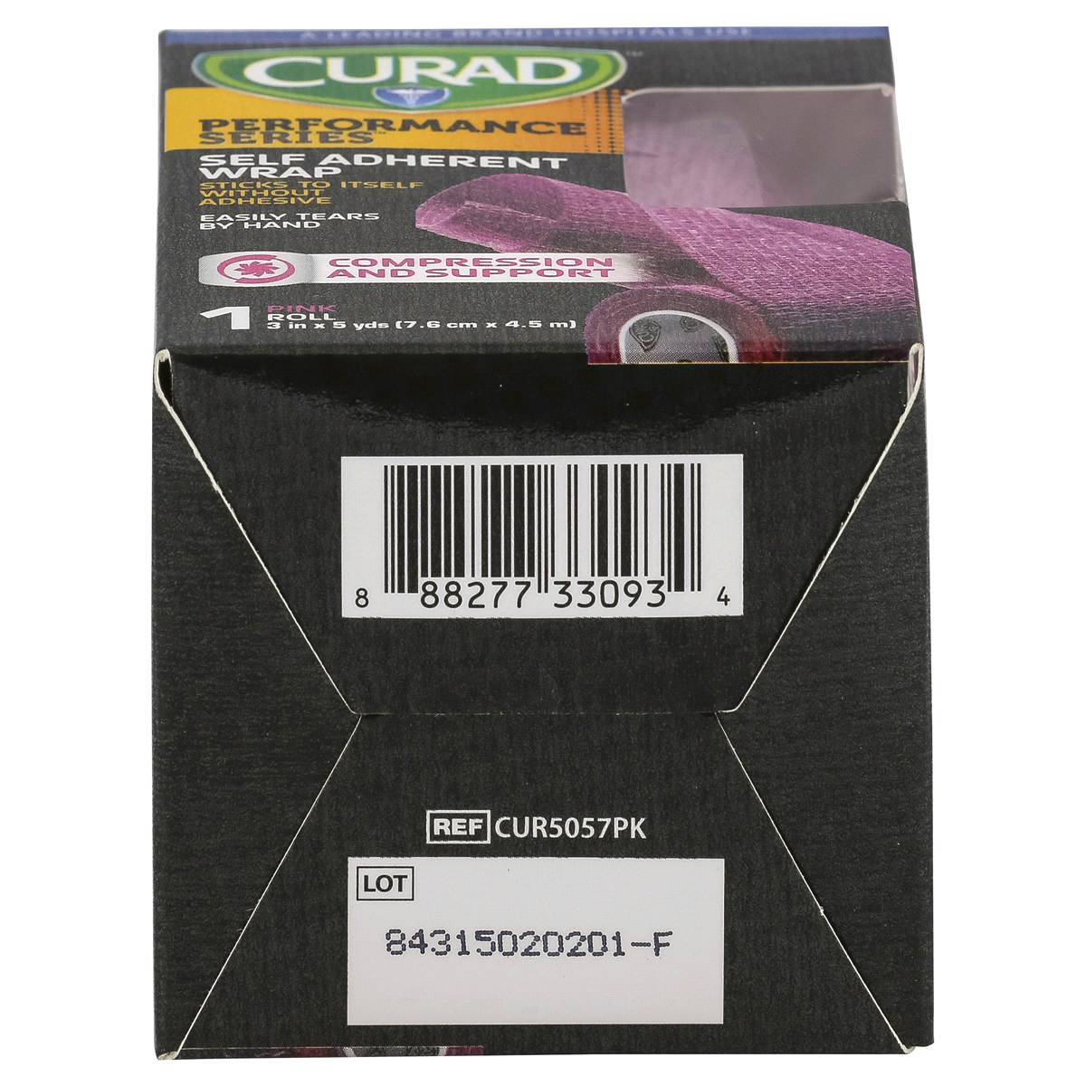 slide 4 of 4, Curad Performance Series Self Adherent Wrap, Pink, 3 in x 5 yds, 1 ct