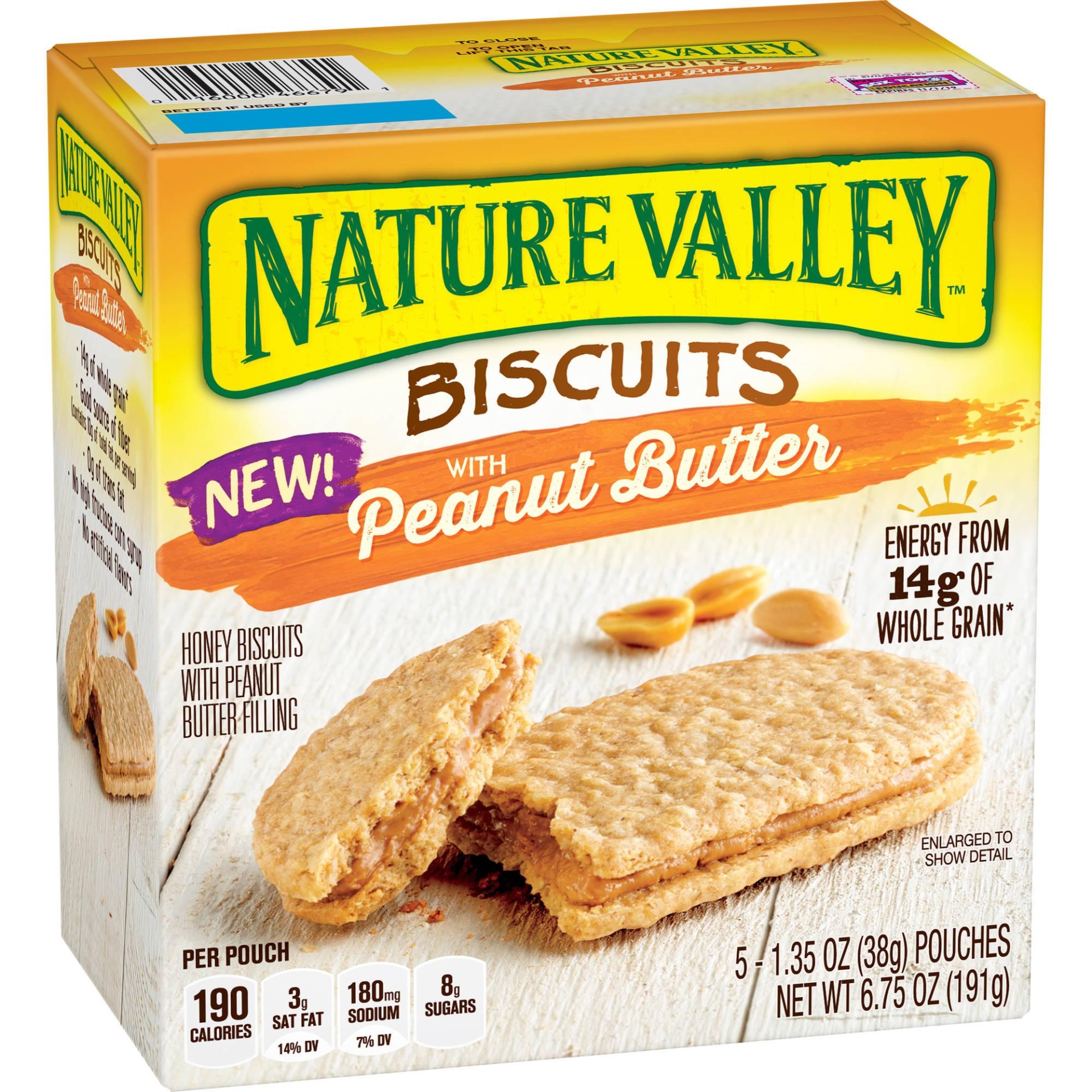 slide 1 of 1, Nature Valley Honey Biscuits with Peanut Butter, 6.75 oz