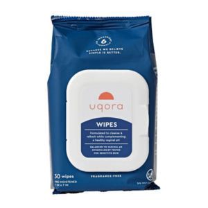 slide 1 of 1, Uqora Pre-Moistened Fragrance-Free Wipes 30 Each, 30 ct