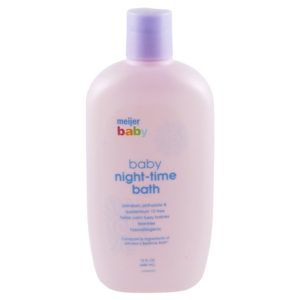 slide 1 of 2, Meijer Baby Night-Time Bath, 15 oz