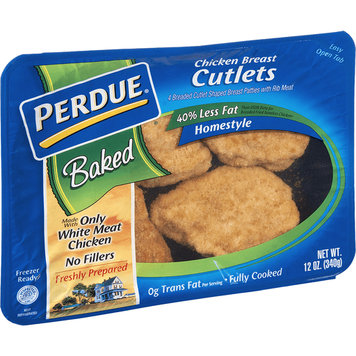 slide 3 of 13, PERDUE Homestyle Breaded Chicken Breast Cutlets, 12 oz., 12 oz