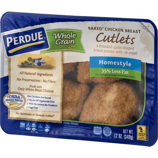 slide 10 of 13, PERDUE Homestyle Breaded Chicken Breast Cutlets, 12 oz., 12 oz