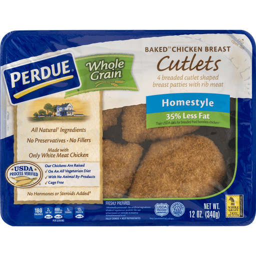 slide 6 of 13, PERDUE Homestyle Breaded Chicken Breast Cutlets, 12 oz., 12 oz