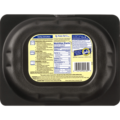 slide 7 of 13, PERDUE Homestyle Breaded Chicken Breast Cutlets, 12 oz., 12 oz