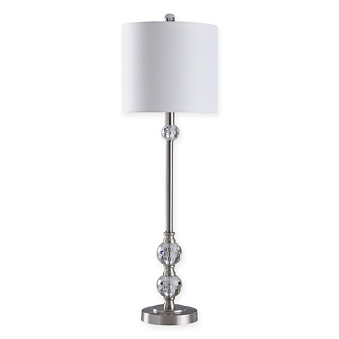 slide 1 of 2, Stylecraft Home Collection Buffet Lamp - Brushed Steel, 1 ct