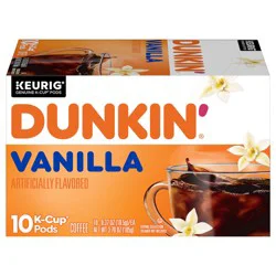 Dunkin'' Dunkin'’ French Vanilla Artificially Flavored Coffee, Keurig K-Cup Pods, 10 Count Box