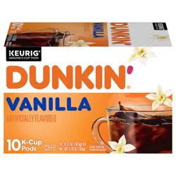 Dunkin'' Dunkin'’ French Vanilla Artificially Flavored Coffee, Keurig K-Cup Pods, 10 Count Box