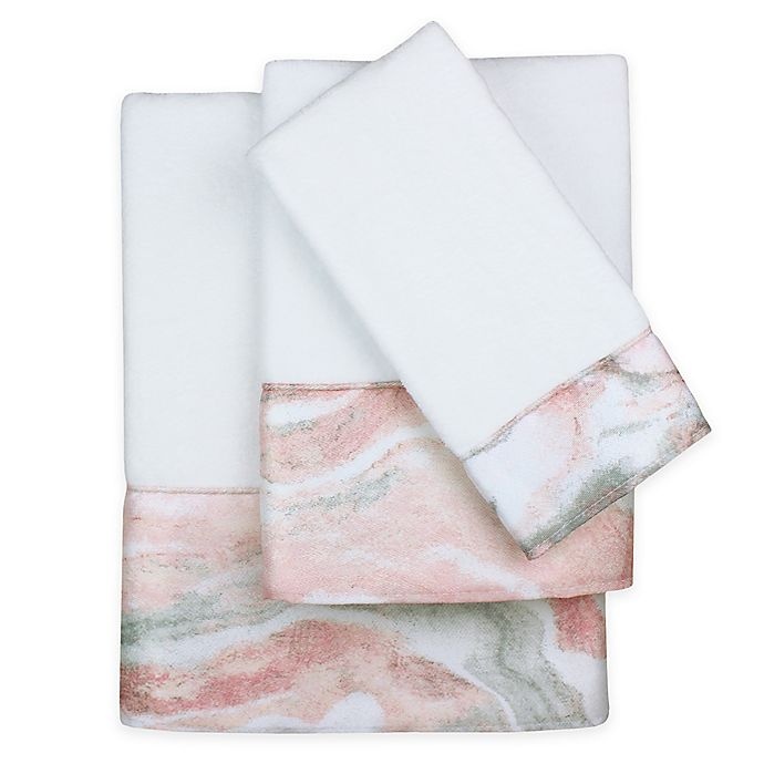 slide 1 of 2, Colordrift Marble Swirl Bath Towel - Blush, 1 ct