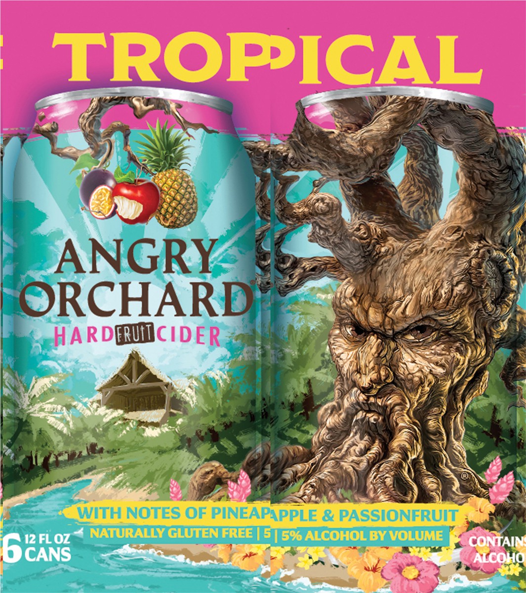 slide 5 of 6, Angry Orchard Tropical Fruit Hard Cider, Spiked (12 fl. oz. Can, 6pk.), 12 oz