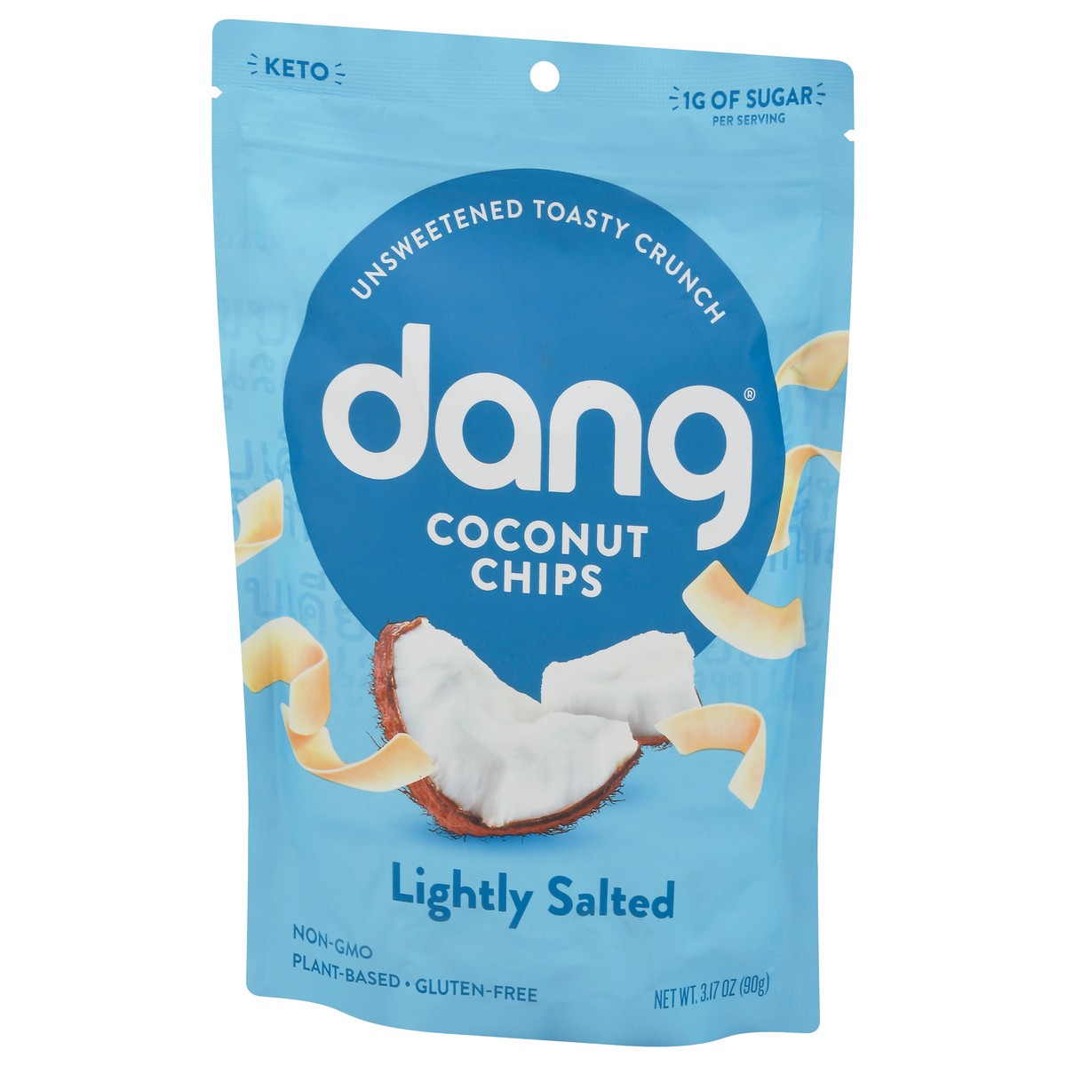 slide 3 of 12, Dang That's Good Unsweetened Coconut Chips, 3.17 oz