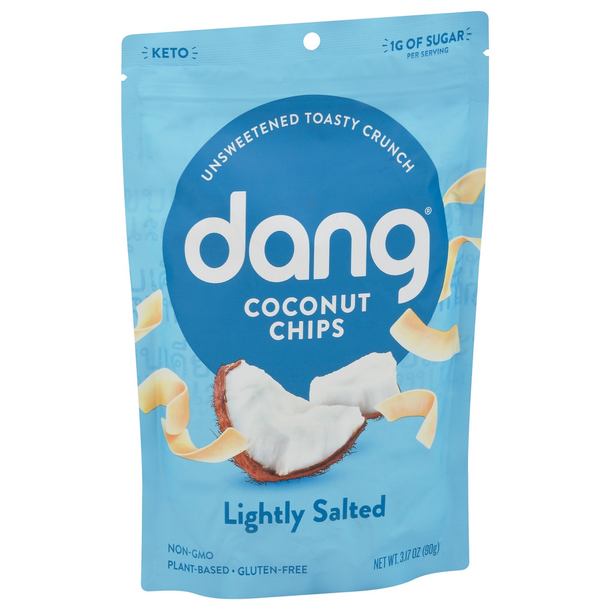 slide 6 of 12, Dang That's Good Unsweetened Coconut Chips, 3.17 oz