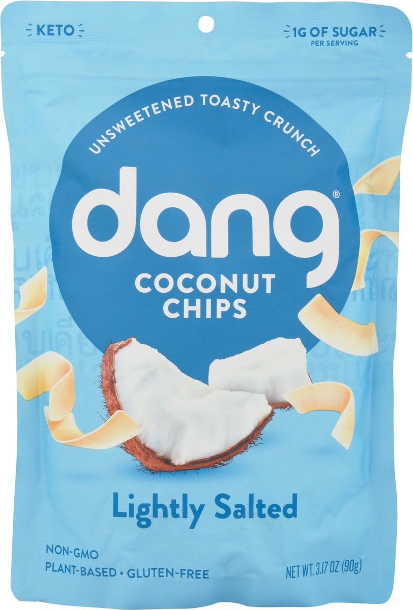 slide 8 of 12, Dang That's Good Unsweetened Coconut Chips, 3.17 oz
