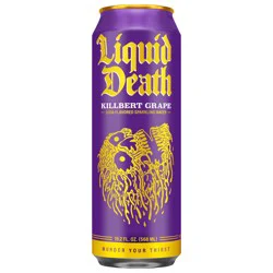Liquid Death Killbert Grape Soda Flavored Sparkling Water, 19.2 fl oz