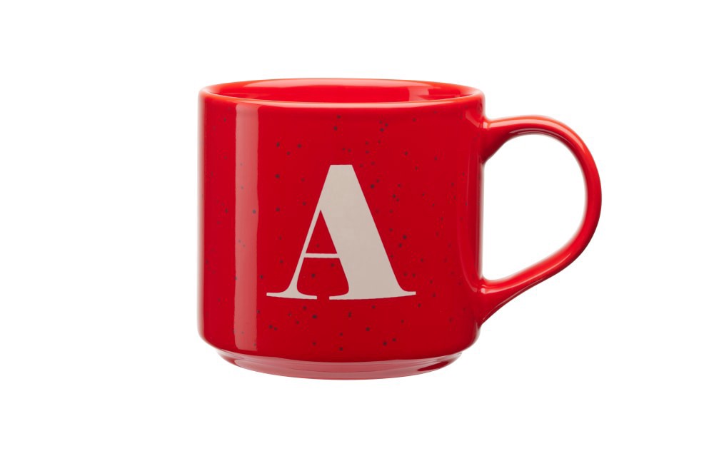 slide 4 of 5, Clay Art Monogram Mug Red, 1 ct