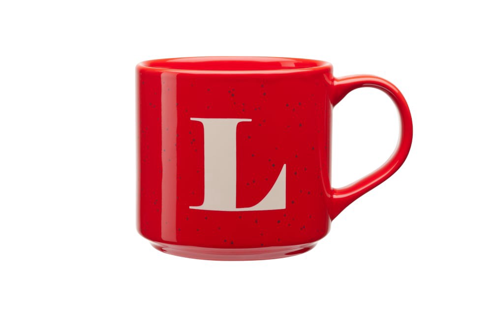 slide 5 of 5, Clay Art Monogram Mug Red, 1 ct