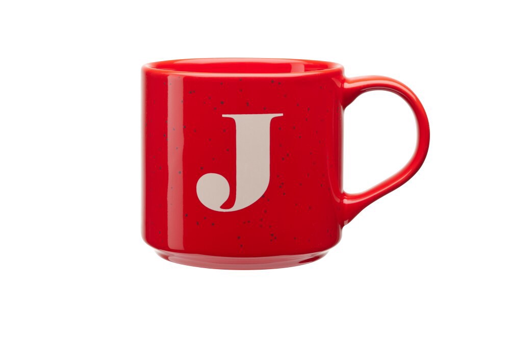 slide 2 of 5, Clay Art Monogram Mug Red, 1 ct