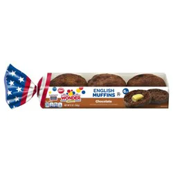 Wonder Bread Chocolate Flavored English Muffins, 6 count