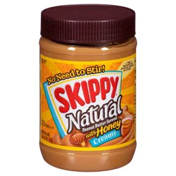Skippy Natural Creamy with Honey Peanut Butter Spread - 26.5 oz