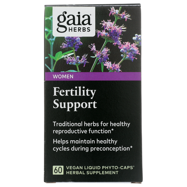 slide 1 of 1, Gaia Herbs Fertility Support Herbal Supplement, 60 ct