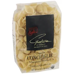 Gustare Vita Organic Traditional Bronze Cut Macaroni Product, Conchiglie