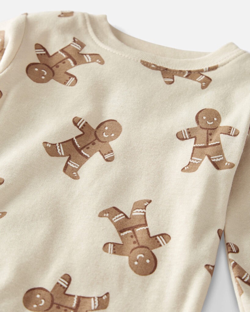slide 3 of 3, Littleplanet Baby Organic Cotton Pajamas Set in Gingerbread Man Print Gingerbread Man 9M, 1 ct