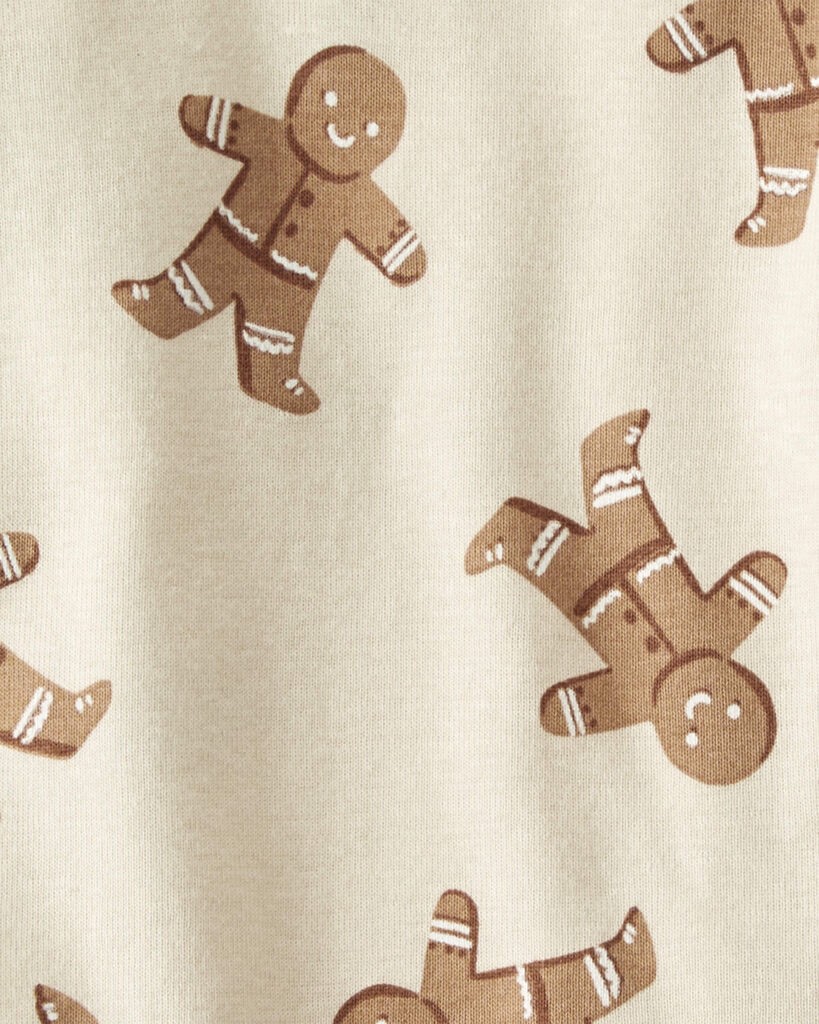 slide 2 of 3, Littleplanet Baby Organic Cotton Pajamas Set in Gingerbread Man Print Gingerbread Man 9M, 1 ct