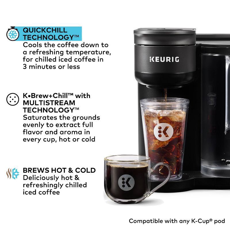 slide 16 of 19, Keurig 9c K-Brew & Chill Cold Brew Coffee Maker Black, 1 ct