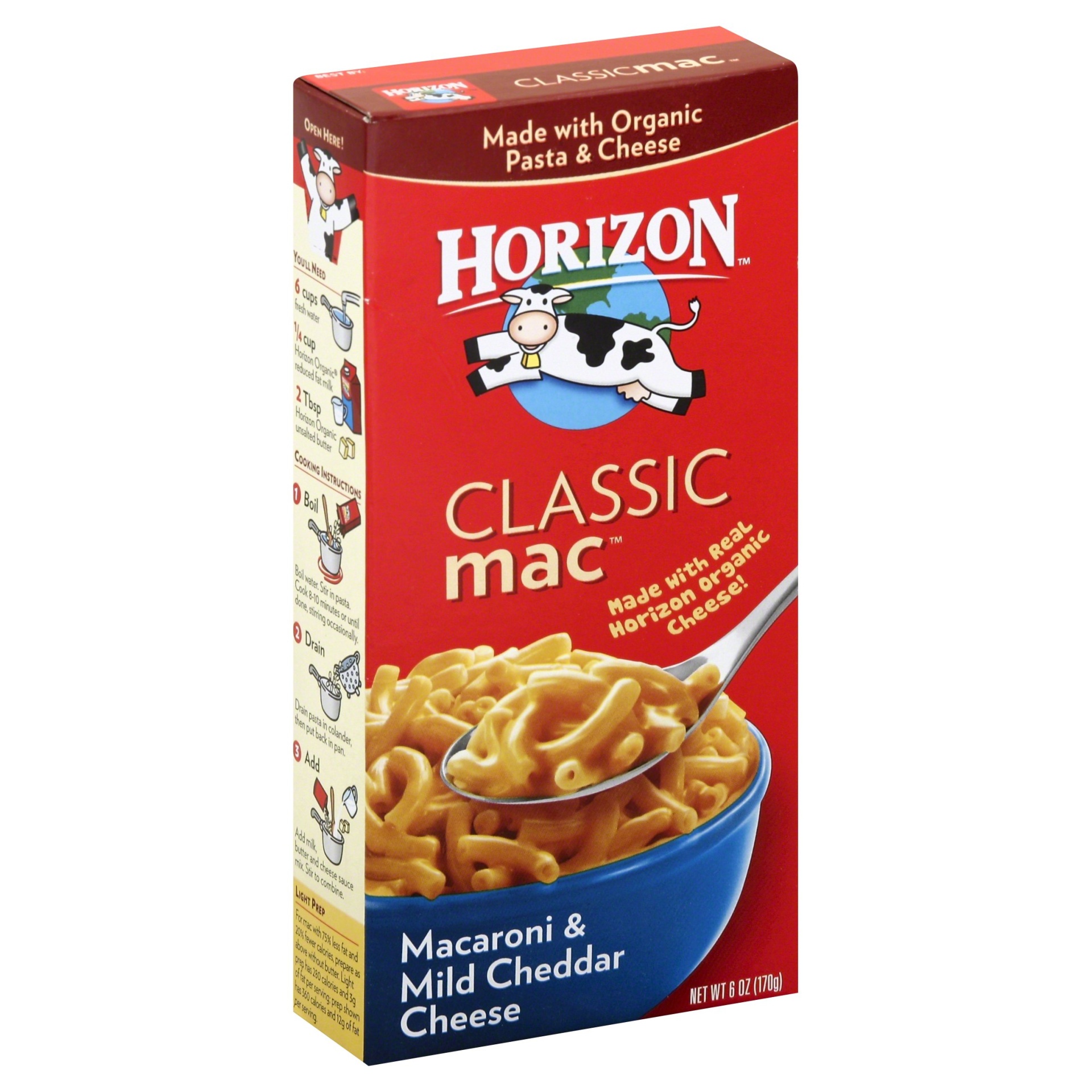 slide 1 of 4, Horizon Organic Classic Mac & Mild Cheddar Cheese, 6 oz