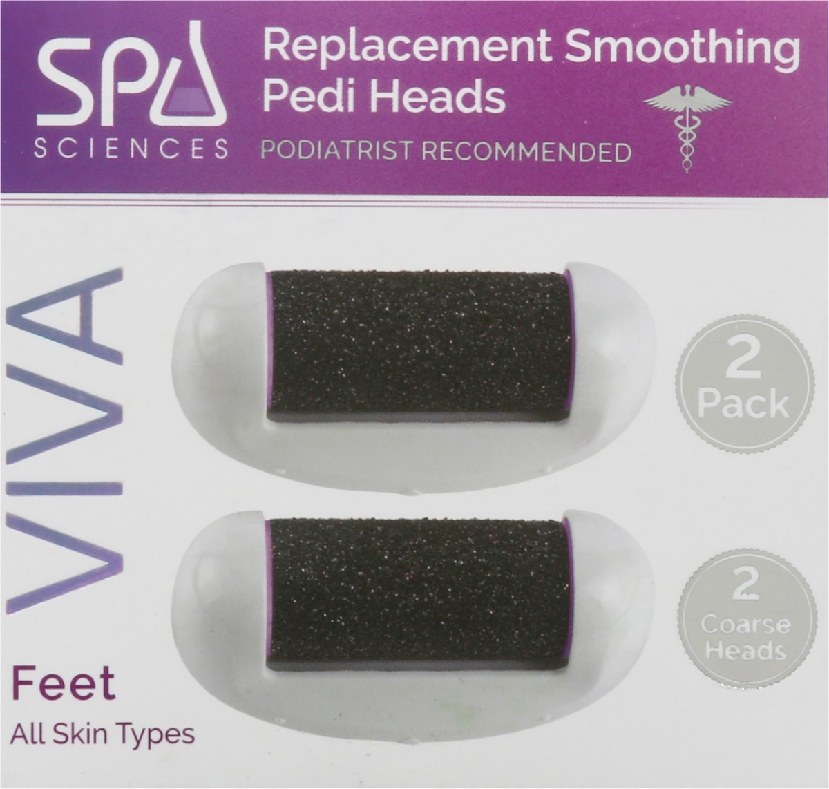 slide 11 of 11, Spa Sciences Viva Replacement Smoothing Pedi Heads 2 Pack, 2 ct