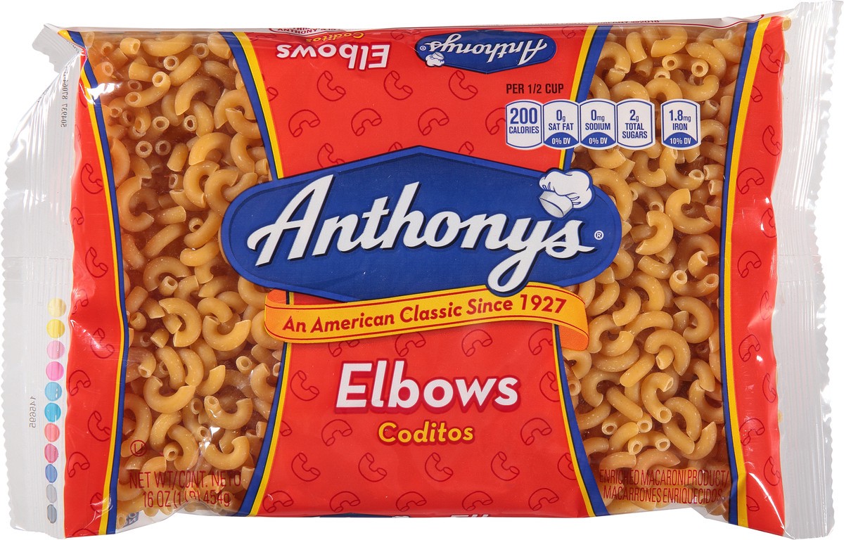 slide 2 of 9, Anthony's Elbows 16 oz, 16 oz